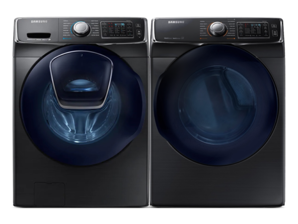 Samsung Smart Front Load AddWash Washer & Dryer Set in Black Stainless Steel(BNDL-1603916139474)