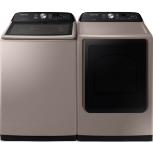 Samsung Top Load Washer & Dryer Set with Active WaterJet and Sensor Dry in Champagne(BNDL-1603923674258)