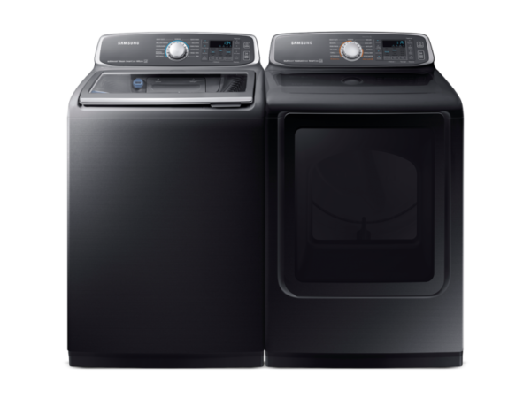 Samsung Top Load activewash Washer & Dryer Set with MultiSteam Technology in Black Stainless Steel(BNDL-1603921947060)