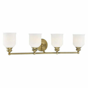 Savoy House Melrose 33.5" 4-Light Traditional Metal Bath Bar in Warm B