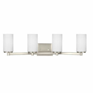 Sea Gull Lighting 4-Light Wall/Bath, Brushed Nickel