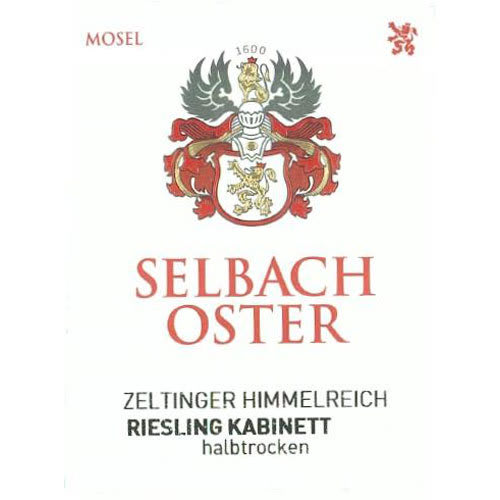 Selbach Oster 2016 Zeltinger Himmelreich Kabinett Halbtrocken - Riesling White Wine