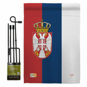 Serbia Flags of the World Nationality Garden Flag Set