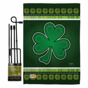 Shamrock Spring St Patrick Garden Flag Set