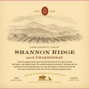 Shannon Ridge 2018 High Elevation Chardonnay - White Wine