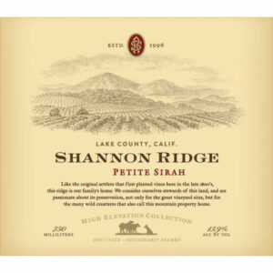 Shannon Ridge 2018 High Elevation Petite Sirah - Red Wine