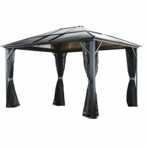 ShelterLogic Meridien Hardtop 10 ft x 10 ft Gazebo Dark Gray - Canopy/Car Ports at Academy Sports