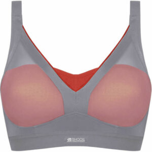 Shock Absorber Active Shaped Padded Support (Slate) - 32A - Slate Grey and Grenadine
