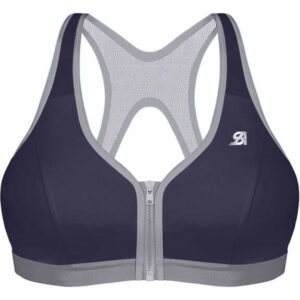 Shock Absorber Active Zipped Plunge Sports Bra (Summer) - 34C - Summer Fun Blue