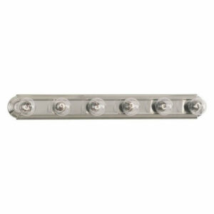 Six Light Vanity Bath Bar Fixture In Brushed Nickel w/ Made Of Steel