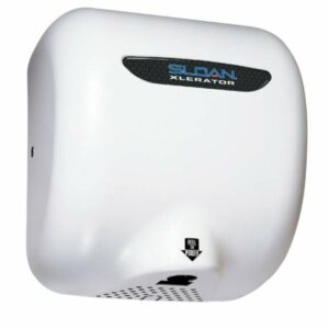 Sloan EHD-502 Xlerator Model Ultra-fast Sensor Activated Hand Dryer for surface mounting. 220/240 VAC 6.5 Amp White Commercial Bathroom Accessories