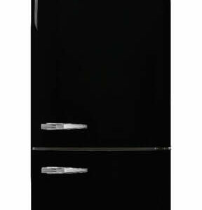 Smeg 50's Retro Style Aesthetic 18 Cu. Ft. Black Right-Hinge Bottom Freezer Refrigerator