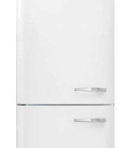 Smeg 50's Retro Style Aesthetic 18 Cu. Ft. White Left-Hinge Bottom Freezer Refrigerator