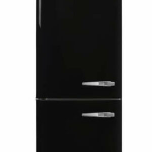 Smeg 50's Retro Style Aesthetic 24" Black Left-Hinge Bottom Freezer Refrigerator