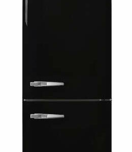 Smeg 50's Retro Style Aesthetic 24" Black Right-Hinge Bottom Freezer Refrigerator