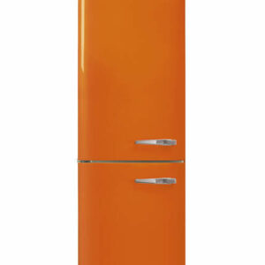 Smeg 50's Retro Style Aesthetic 24" Orange Left-Hinge Bottom Freezer Refrigerator