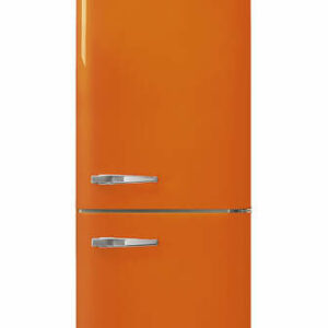 Smeg 50's Retro Style Aesthetic 24" Orange Right-Hinge Bottom Freezer Refrigerator