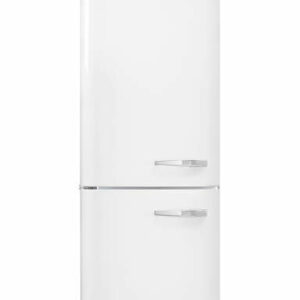 Smeg 50's Retro Style Aesthetic 24" White Left-Hinge Bottom Freezer Refrigerator