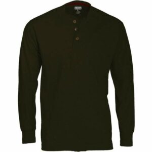 Smith's Men's Workwear Long Sleeve Henley Shirt Green Dark, X-Large - Men's Longsleeve Work Shirts at Academy Sports