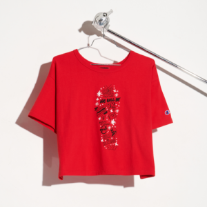 Sophia Chang Womens Sophia Chang Footprint Crop Top - Womens Red/Red Size S