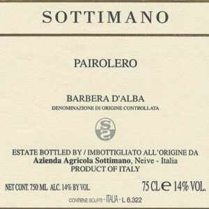 Sottimano 2017 Barbera d'Alba Pairolero - Red Wine