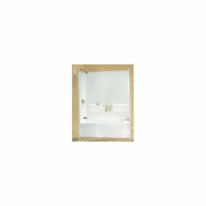 Sterling 71040116 Performa 60" x 29" x 75-1/2" Bath/Shower with Age in Place Backers - Left-hand Drain White Tub Soaking Alcove