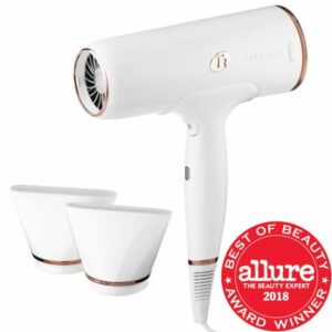 T3 Cura Luxe Professional Ionic Hair Dryer with Auto Pause Sensor White/Rose Gold