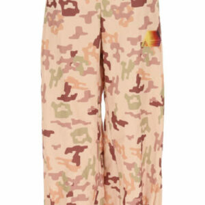 THE ATTICO CAMOUFLAGE SPORTS TROUSERS S Beige, Brown, Khaki Technical