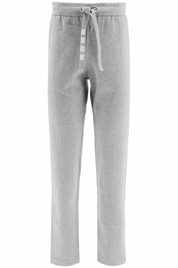 THOM BROWNE 4-BAR JOGGER PANTS 40 Grey Cotton