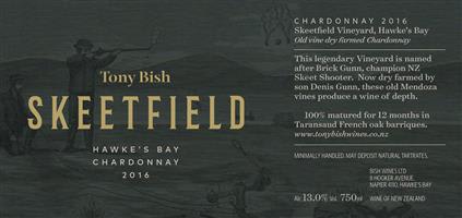 Tony Bish 2016 Skeetfield Chardonnay - White Wine