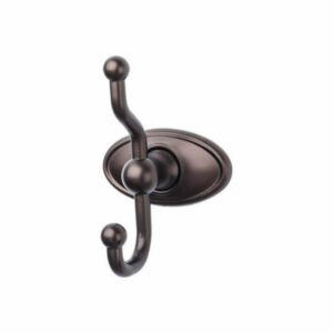 Top Knobs ED2C Edwardian Bath Double Robe Hook - Oil Rubbed Bronze