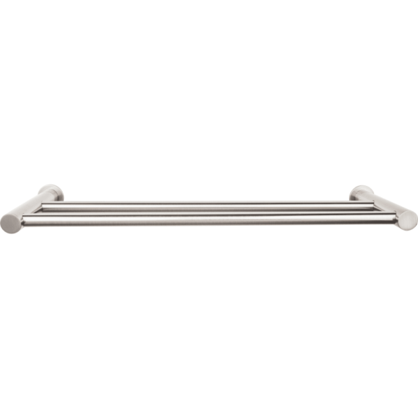 Top Knobs HOP7 Hopewell Bath 18 Inch Double Towel Bar Brushed Satin Nickel Bathroom Hardware Towel Bar 18 Inch