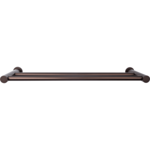 Top Knobs HOP7 Hopewell Bath 18 Inch Double Towel Bar Oil Rubbed Bronze Bathroom Hardware Towel Bar 18 Inch