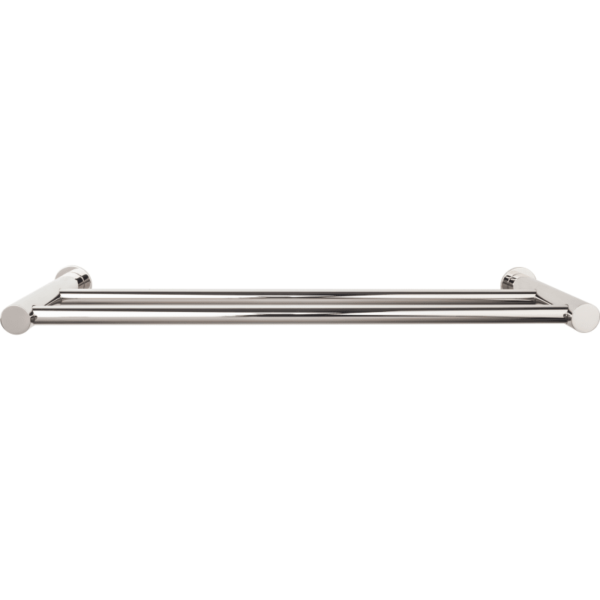 Top Knobs HOP7 Hopewell Bath 18 Inch Double Towel Bar Polished Nickel Bathroom Hardware Towel Bar 18 Inch