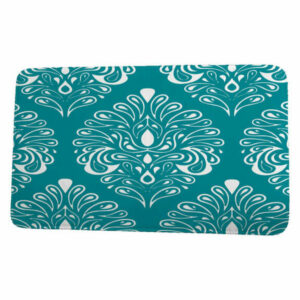 Tropical Resort Veranda Geometric Print Bath Mat, Teal, 21"x34"