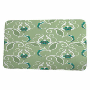 Tropical Resort West Indies Floral Print Bath Mat, Green, 17"x24"