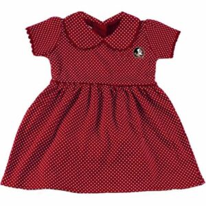 Two Feet Ahead Infant Girls' Florida State University Peter Pan Dress Red Dark, 12 Months Infant - NCAA Youth Apparel at Academy Sports