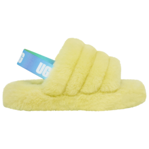 UGG Girls UGG Fluff Yeah Slide - Girls' Grade School Shoes Pollen Yellow/Pollen Yellow Size 05.0