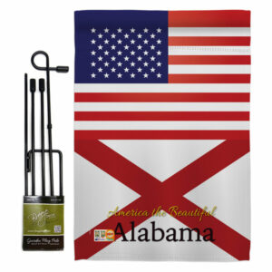 US Alabama Americana States Garden Flag Set