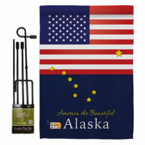 US Alaska Americana States Garden Flag Set