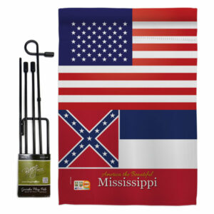 US Mississippi Americana States Garden Flag Set