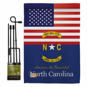 US North Carolina Americana States Garden Flag Set