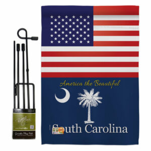 US South Carolina Americana States Garden Flag Set