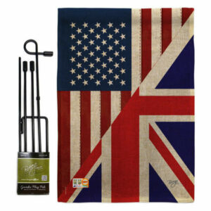 US UK Friendship Flags of the World US Friendship Garden Flag Set