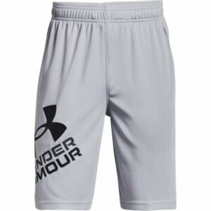 Under Armour Boys' Prototype Logo Shorts Gray/Black, X-Small - Boy's Athletic Shorts at Academy Sports