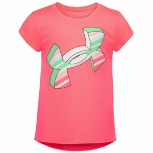 Under Armour Girls' Airbrush Logo Short Sleeve T-Shirt Pink Bright, 5 Youth - Girl's Athletic Tops at Academy Sports