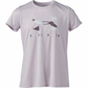 Under Armour Girls' Big Logo Tech Graphic T-Shirt Purple/White, Large - Girl's Athletic Tops at Academy Sports