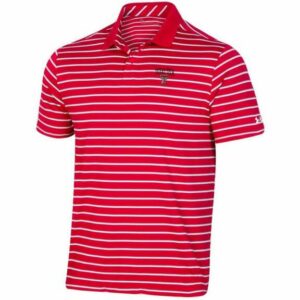 Under Armour Men's Texas Tech University Performance Stripe Polo Shirt Red, Large - NCAA Men's Tops at Academy Sports