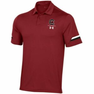 Under Armour Men's University of South Carolina Elevated Graphic Polo Shirt Red Dark, 3X-Large - NCAA Men's Tops at Academy Sports