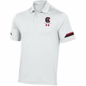 Under Armour Men's University of South Carolina Elevated Graphic Polo Shirt White, 2X-Large - NCAA Men's Tops at Academy Sports